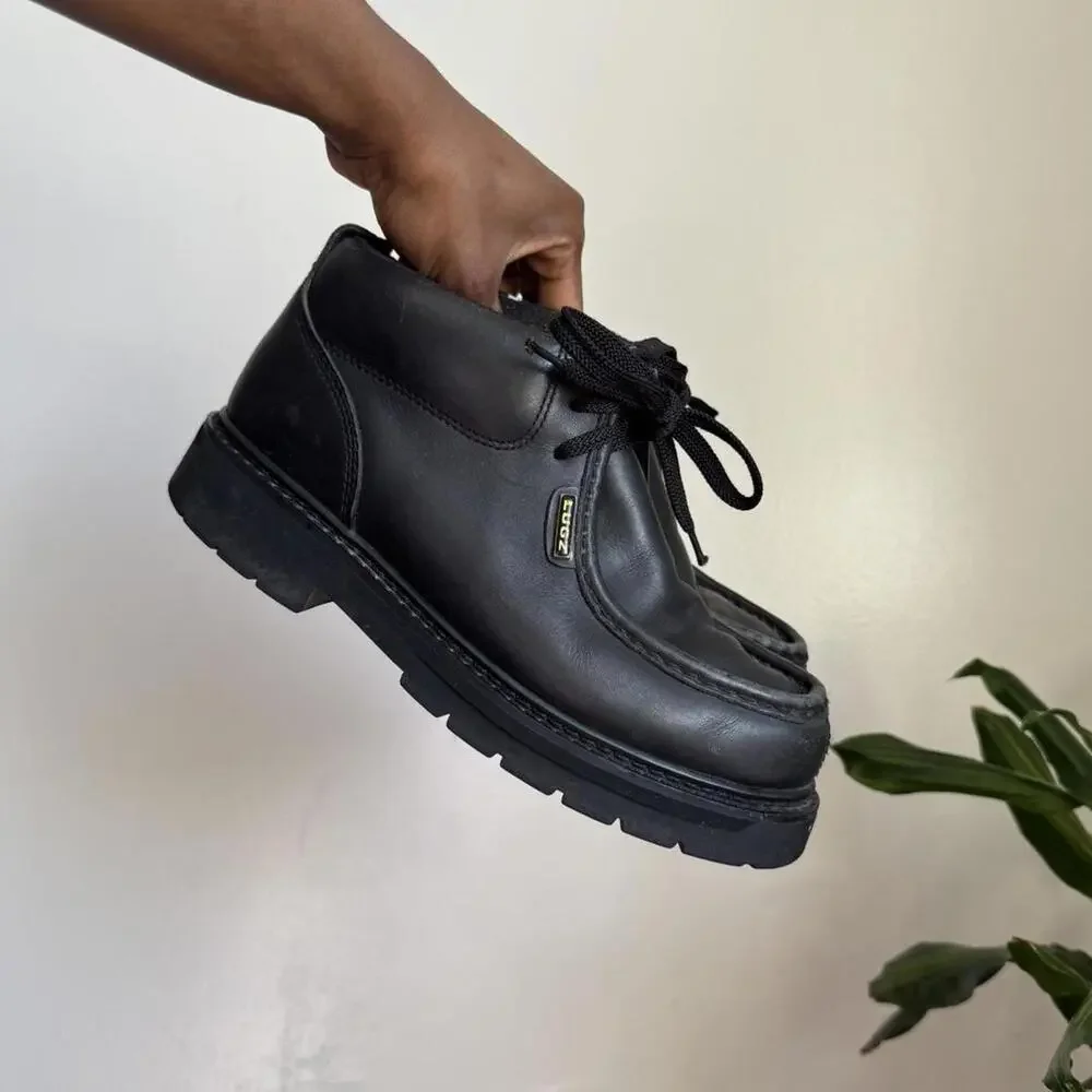 Vintage unisex 90s/Y2K Lugz Grotto moc toe oxfords boots size M 7.5- W 9.5
